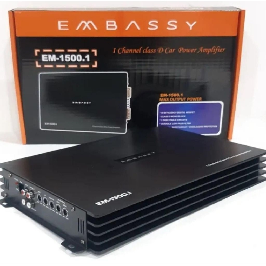 Power Monoblock Embassy 1ch EM 1500.1 Class D - Embassy Monoblock 1ch watt besar