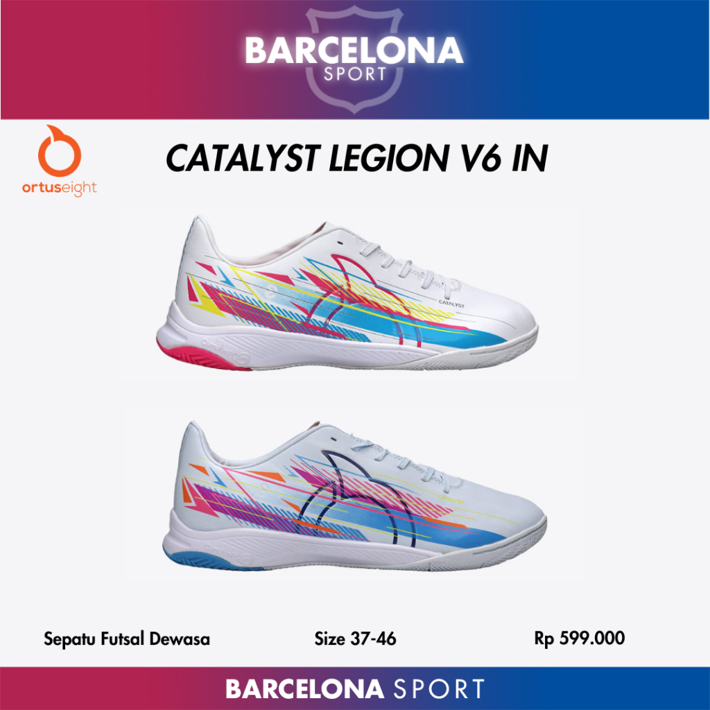 OrtusEight Catalyst Legion V6 IN - Sepatu Futsal Bola ringan nyaman enak bagus keren original murah 