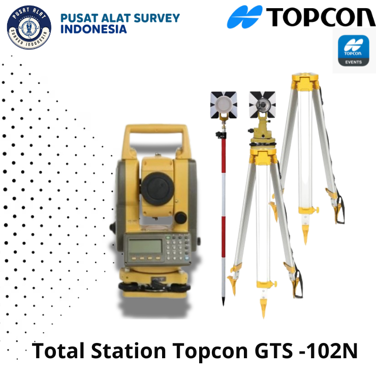 Total Station Topcon GTS -102N/Baru