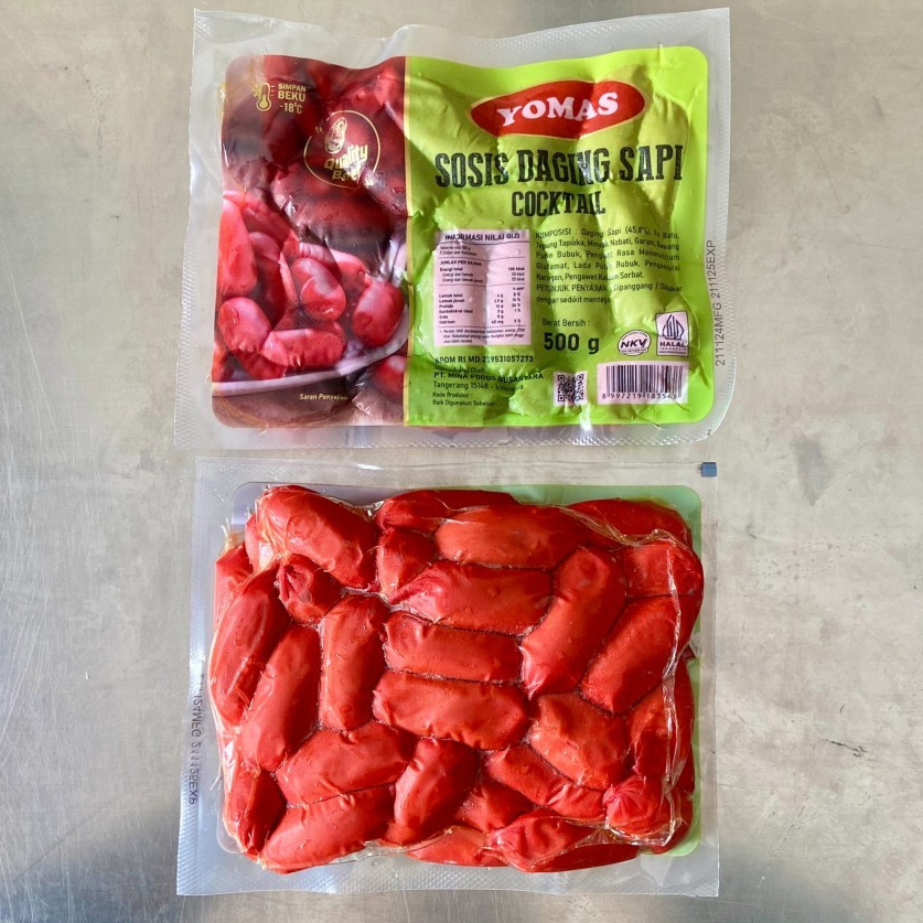Yomas Sosis Sapi Cocktail Merah 500g