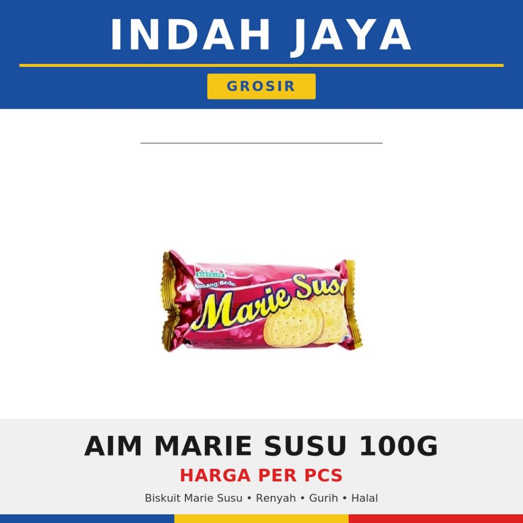 AIM BISCUIT MARIE SUSU 100G - Renyah, Gurih, Camilan Sehat