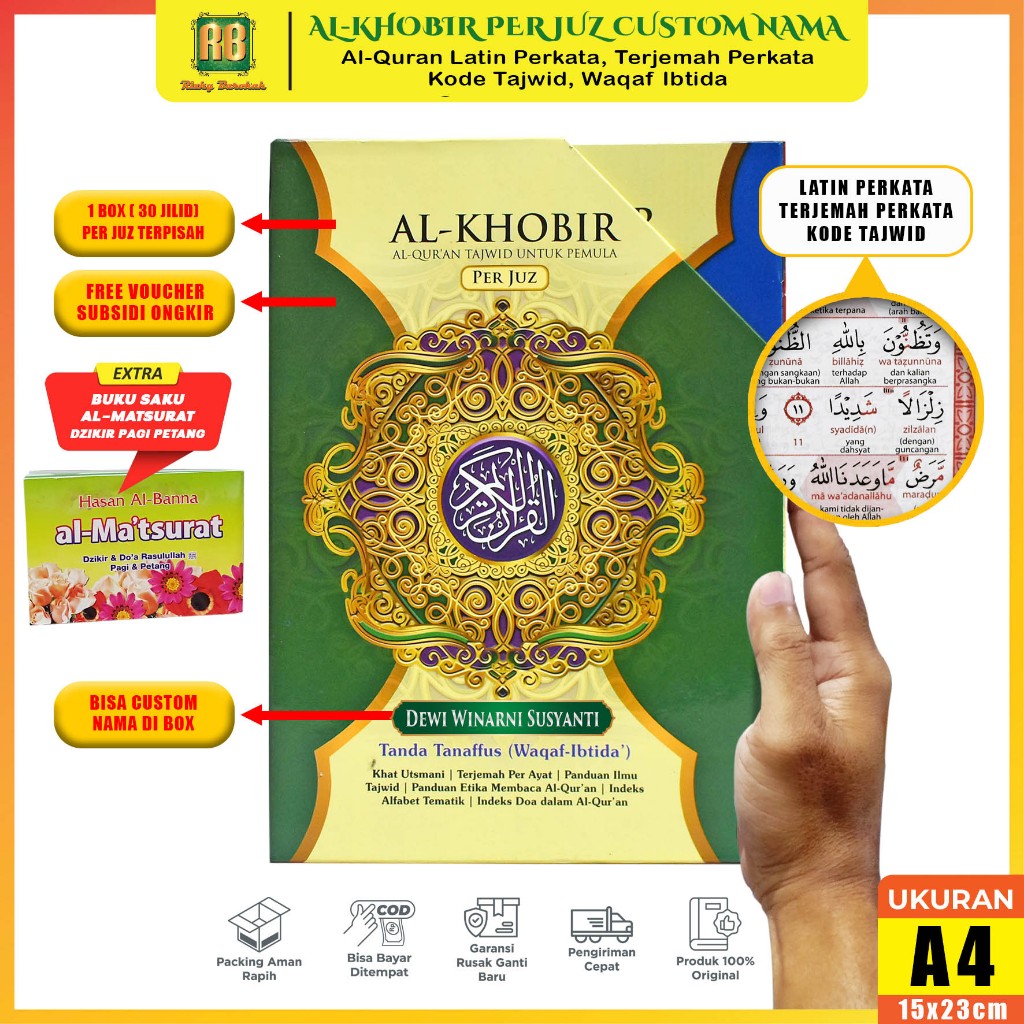 Al Quran Per Juz Ukuran Besar Alquran Khobir A4 Qur an Perkata dan Terjemahan Bahasa Indonesia 30 Ju