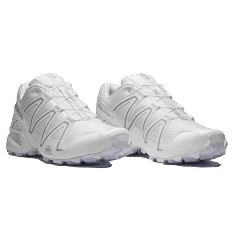 SEPATU SOLOMON SPEEDCROOS 3 WHITE SILVER UNISEX ORIGINAL