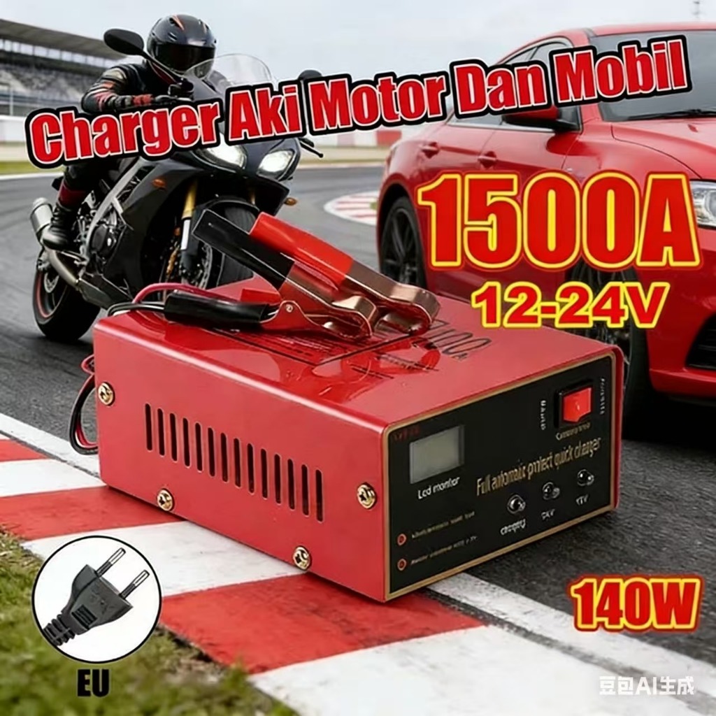 Charger Aki Otomatis Smart Intelligent Auto Repair Mobil Pengisi daya 1500A Charger Otomatis/Alat