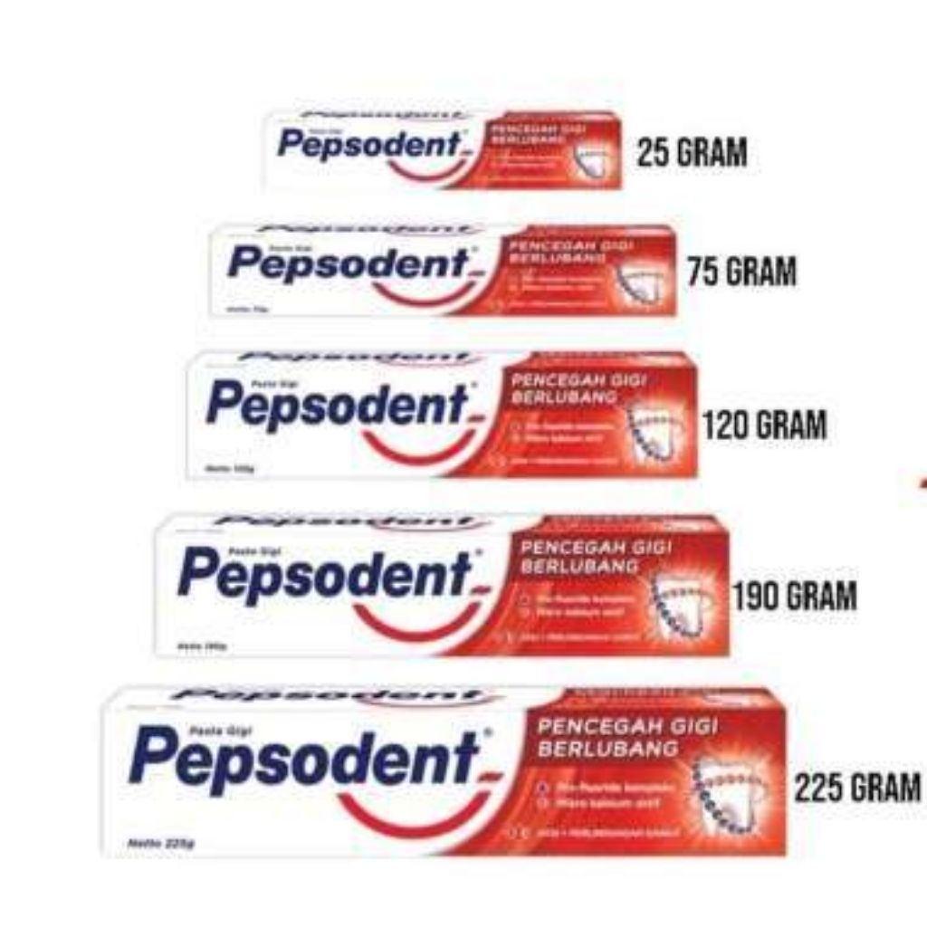 Pepsodent Odol 75 g, 120 g , 190 g, 220 g - Membuat gigi lebih bersih dan segar