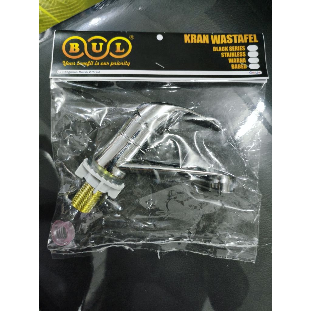 Kran Wastafel BUL Chrome Luxury (Kuningan)- Keran Air Cuci Muka Elegan