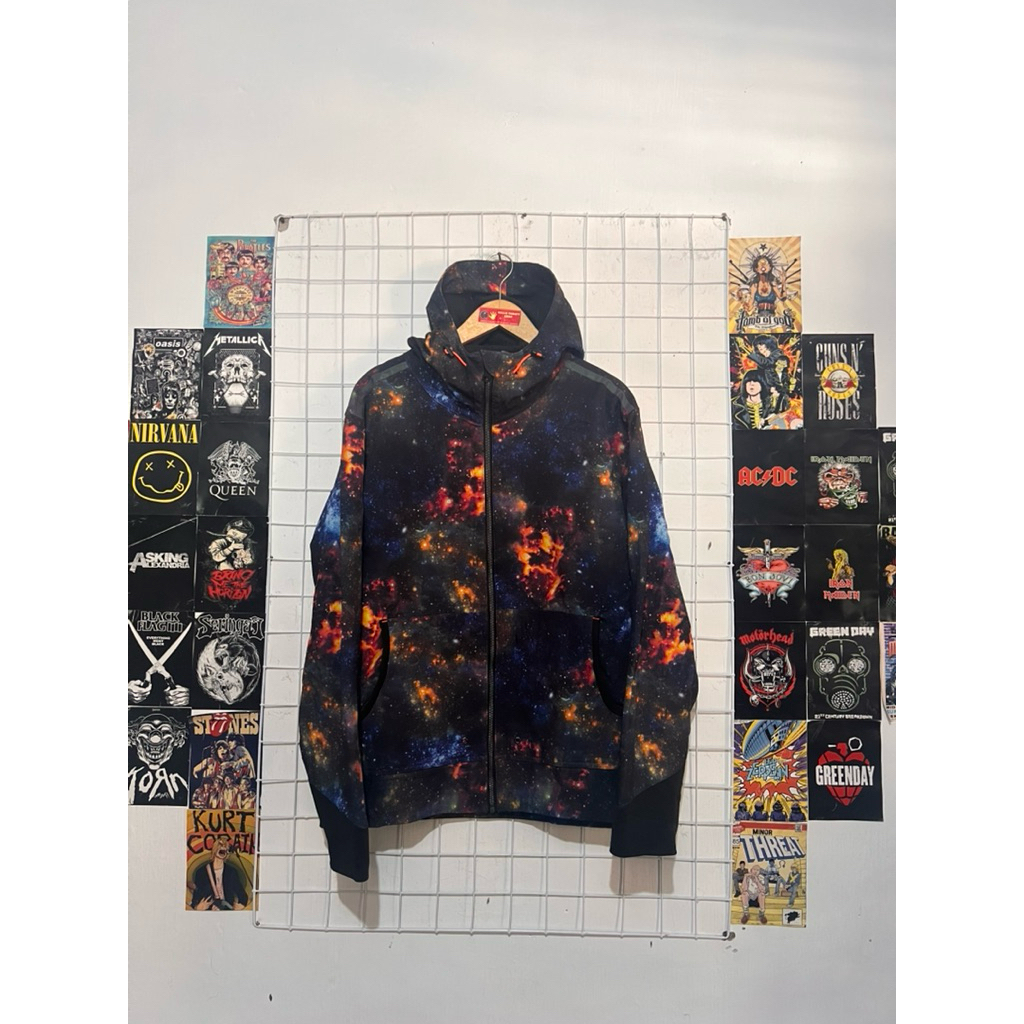 Jaket Zipper Hoodie Find Out Motif Printing
