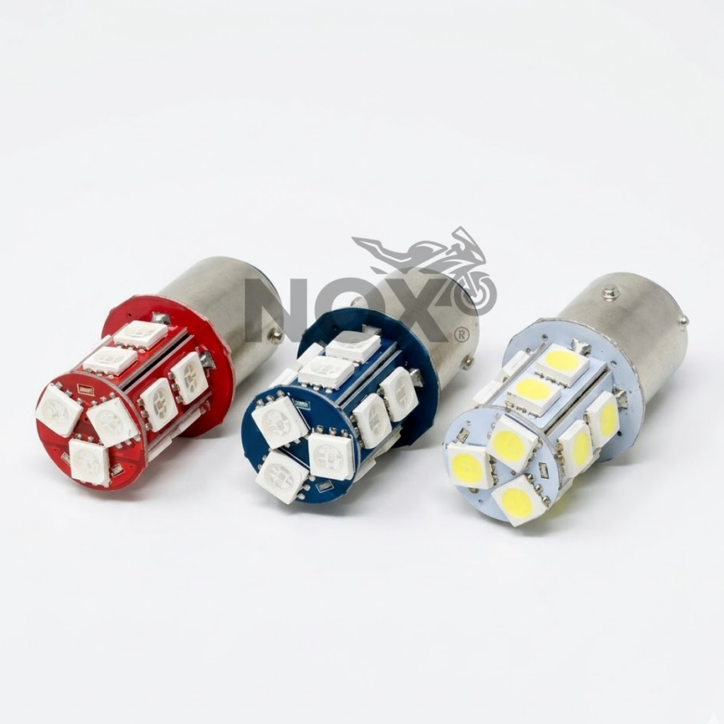 Lampu LED Rem Stop 13 Mata Kedip Flash Bohlam Rem Motor Mobil 12V DC Kaki 2 Lampu Stop Belakang Univ