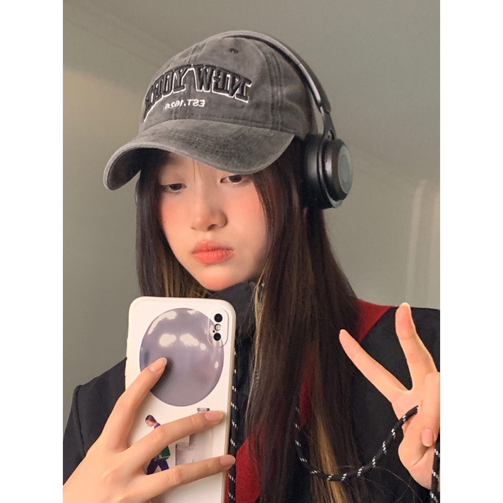 Topi Wanita Import Premium Topi Koboi Ootd Korean Style Membuat Tua Warna Solid Topi new york Surat 