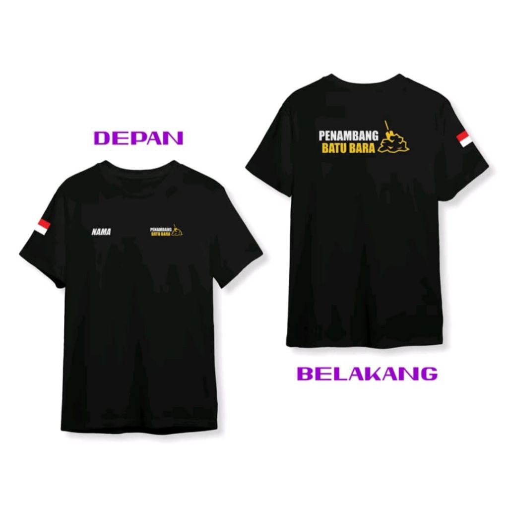 KAOS PENAMBANG BATUBARA FREE NAMA MOTIF KUNING PUTIH