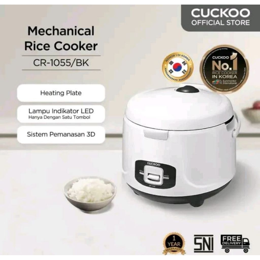 Cuckoo Rice Cooker 1,8 Liter CR-1055 BK