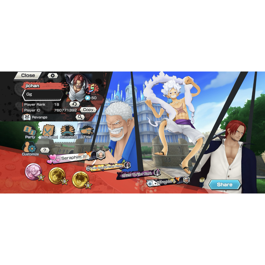 Akun One Piece Bounty Rush 4 Ex (IOS)