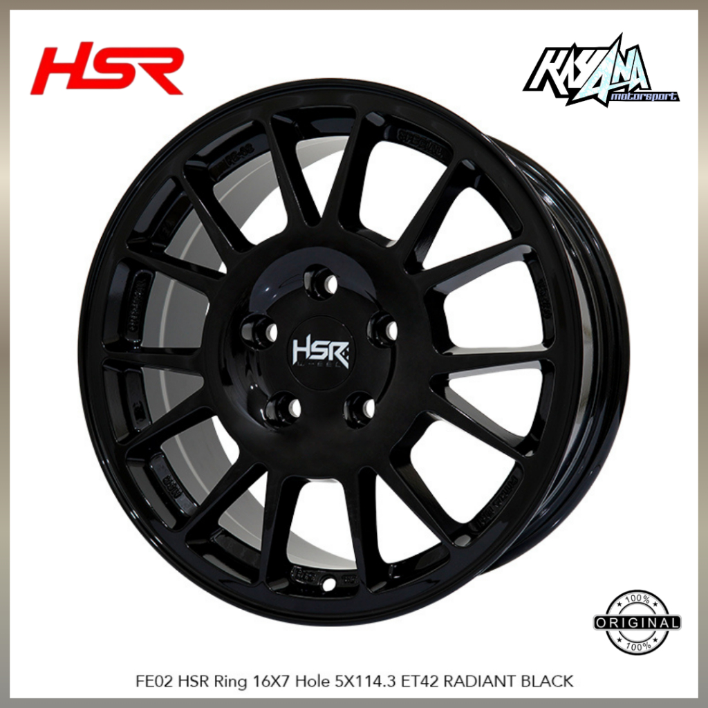 Velg Mobil Rally HSR FE02 R16 Velg Mobil Agya Avanza Brio Yaris Sigra Velg Mobil Hsr Wheel R16