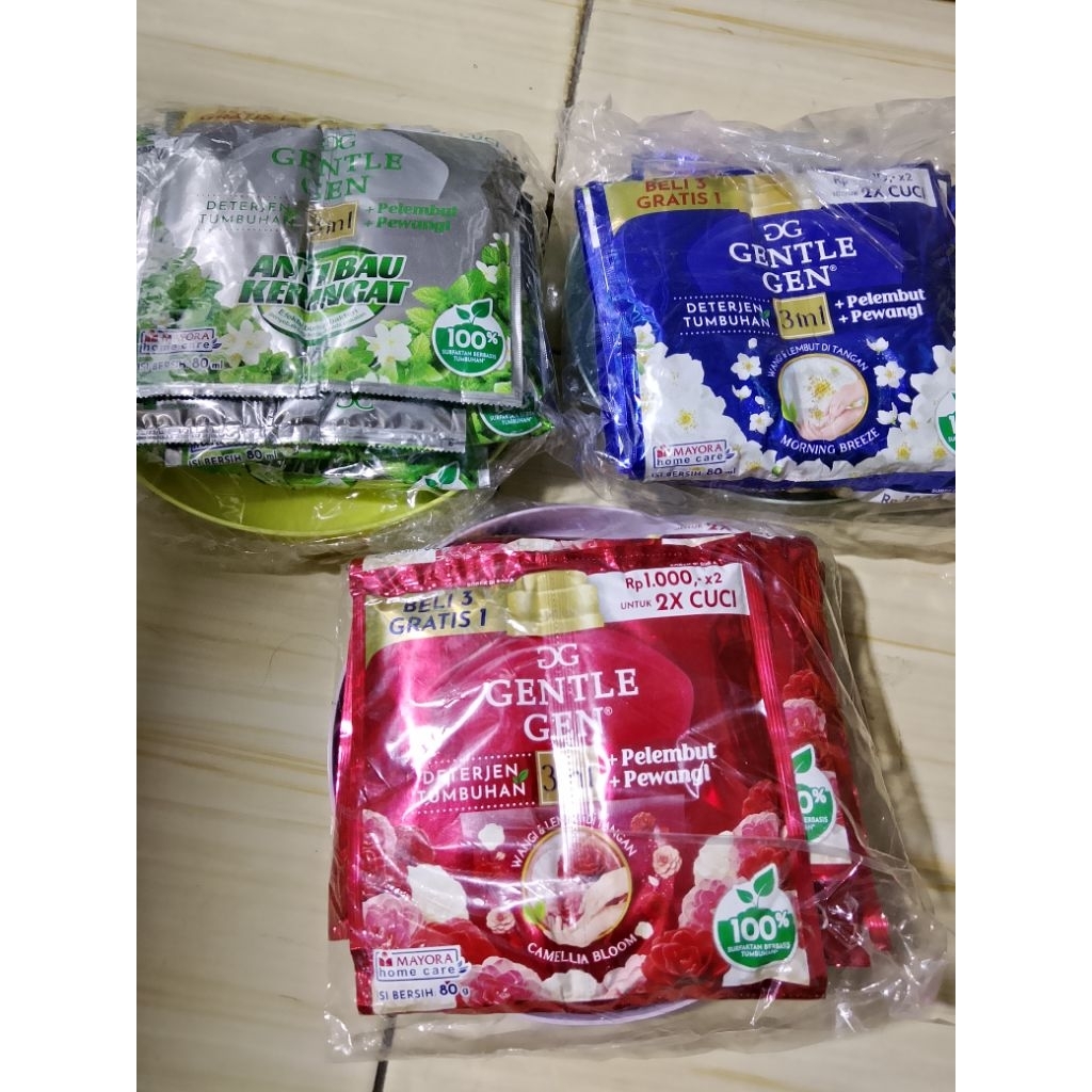 Deterjen Cair Konsentrat Gentle Gen Renceng free piring