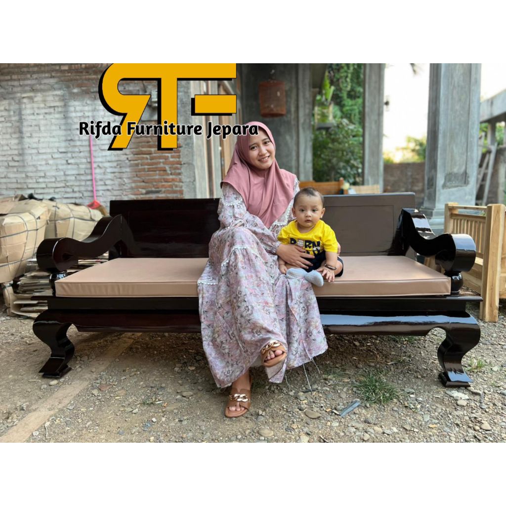 REAL PICT  Bangku Bale-Bale Jati Bagong Jumbo ( Bale-Bale Jumbo Jati / Bangku Bale Termewah / Bale B