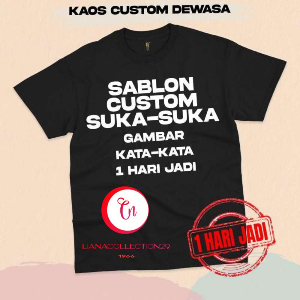 Lianacollection29 Baju kaos costume desain sendiri
