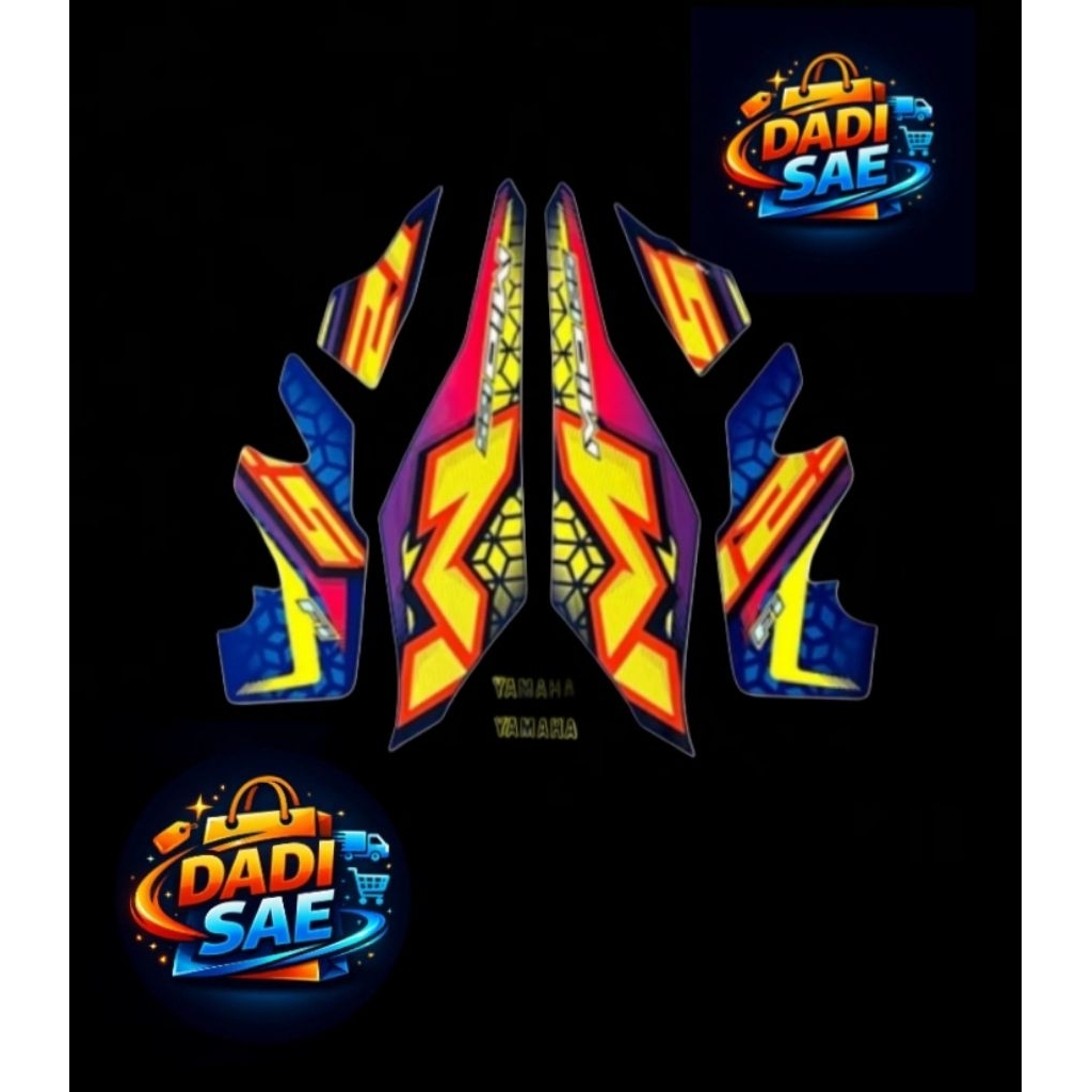 STRIPING STANDAR MIO M3 125 2024 WARNA KUNING BIRU