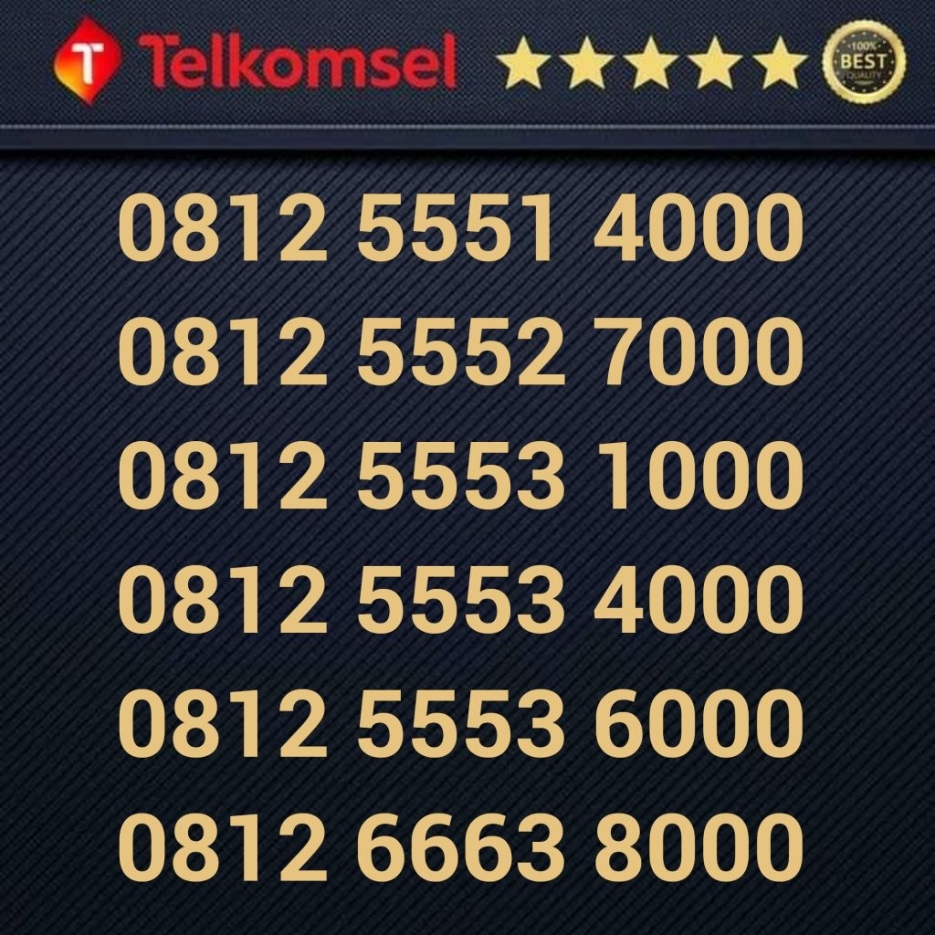 Kartu Perdana SIMPATI - Nomor Cantik Ribuan - 08 12 1000 4000 6000 7000 8000 9000