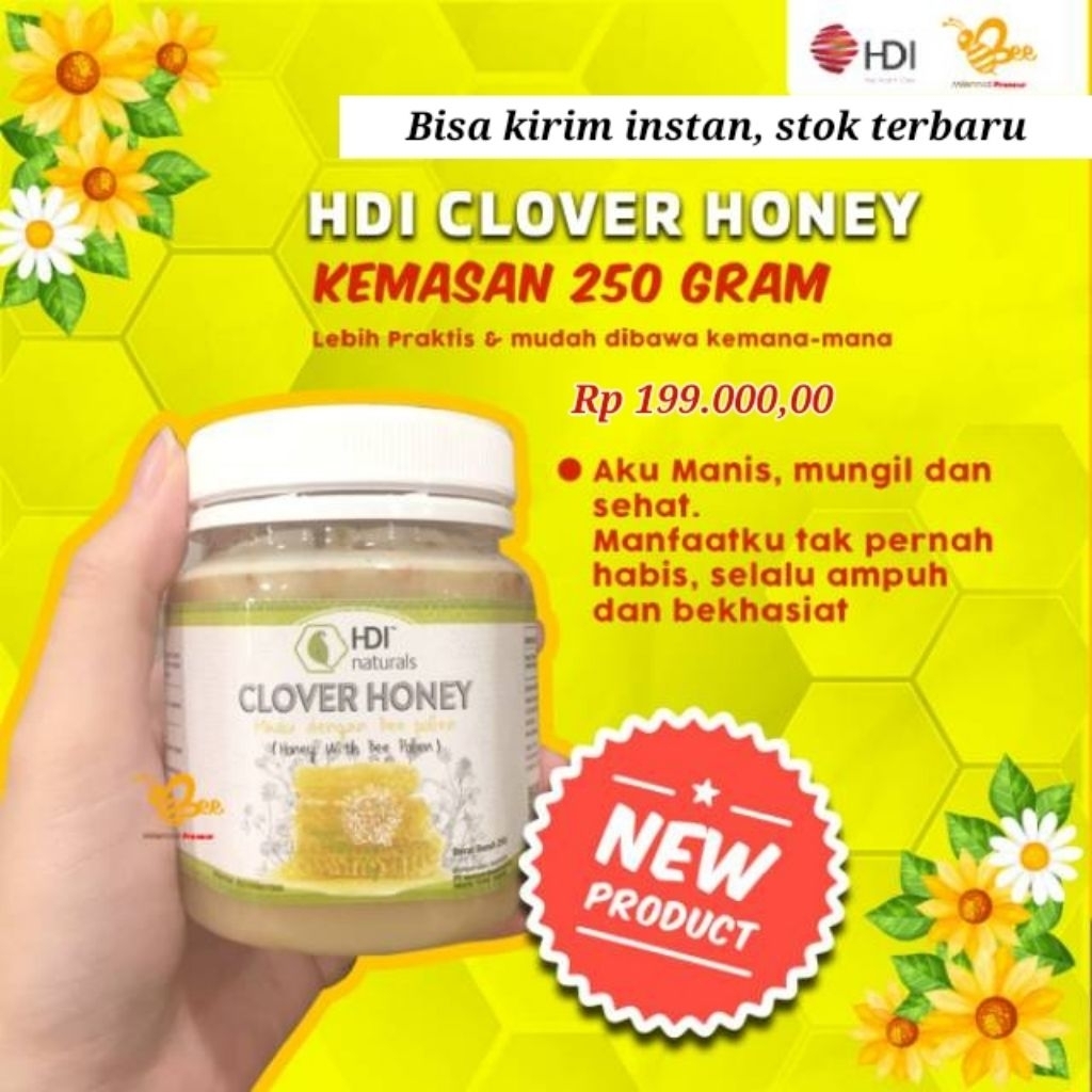 madu clover honey ori produksi terbaru 250 gram