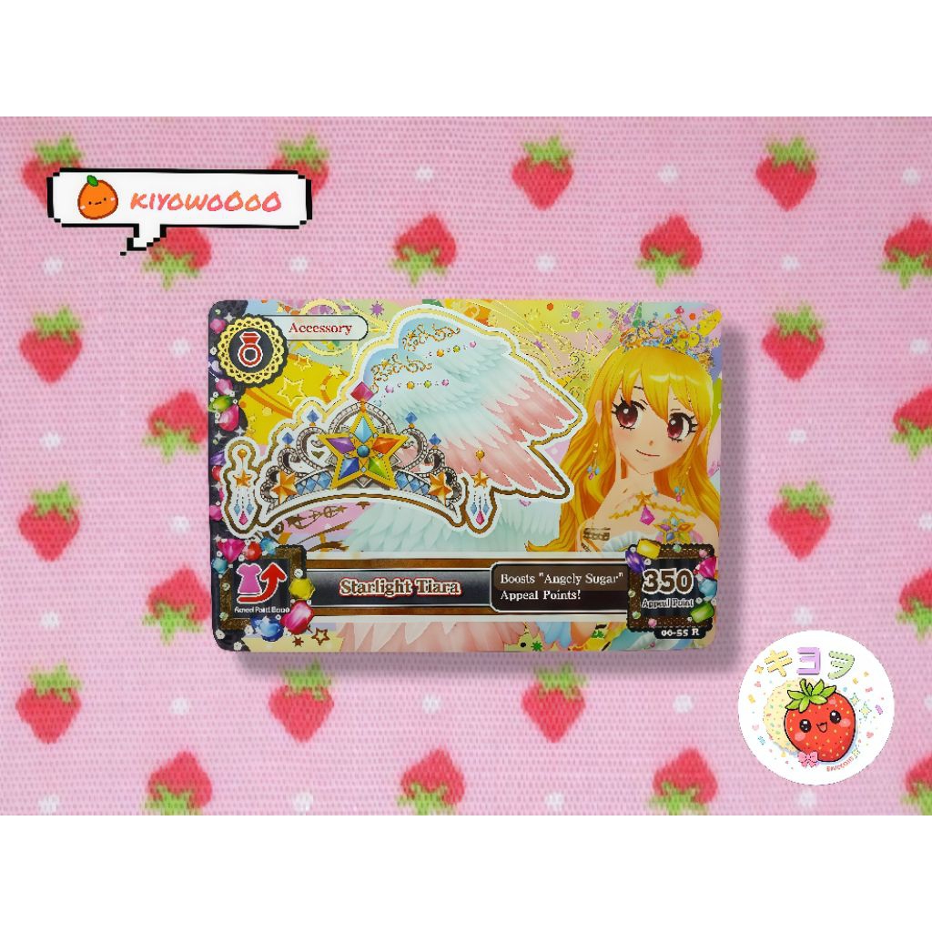 Kartu Aikatsu Acc Premium Ichigo Angely Sugar Starlight Tiara Vers Indo