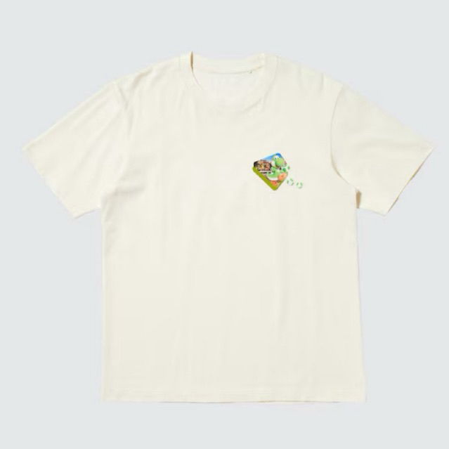 Tshirt Uniqlo x The Super Mario Galaxy Movie “Yoshi” | Mario Movie UT Lengan Pendek - Cream