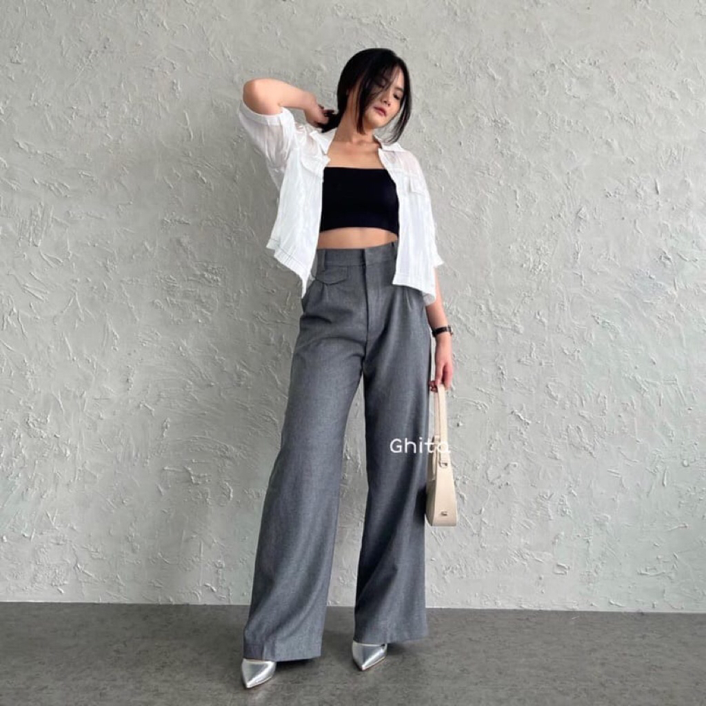 pl oro pants grey