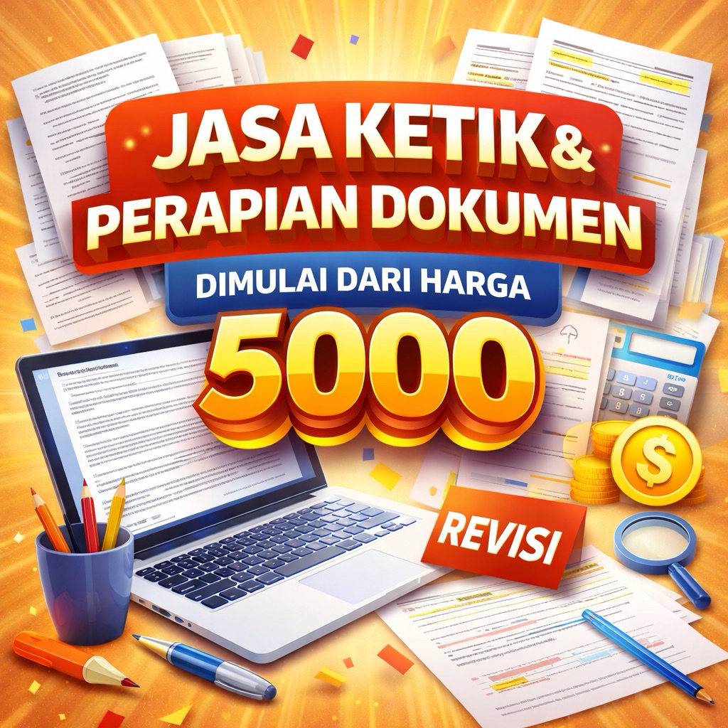 Jasa Ketik Custom Dokumen Online | Word PDF | Cepat & Rapi - Ketik Soal dll (Word, Excel, PPT, Pdf)