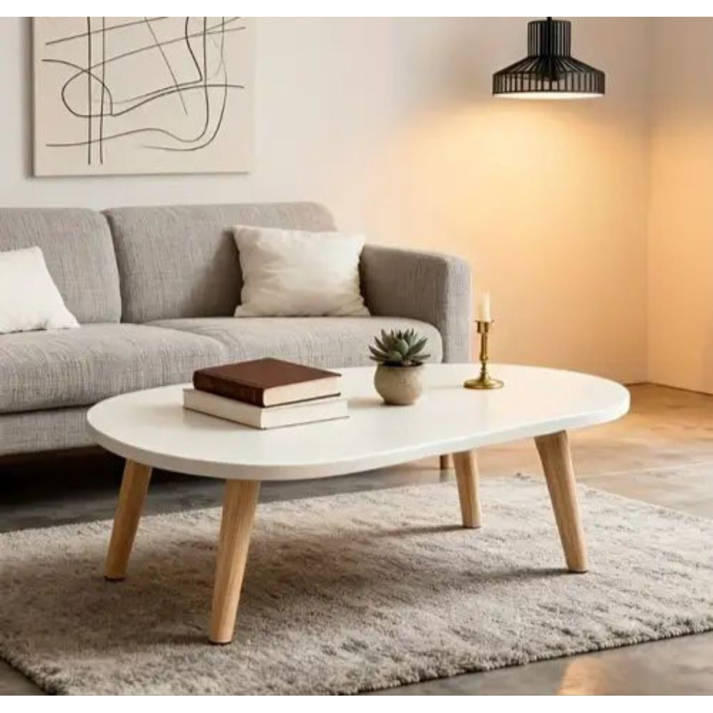 MEJA Oval Marble Coffee Table - Retro Series