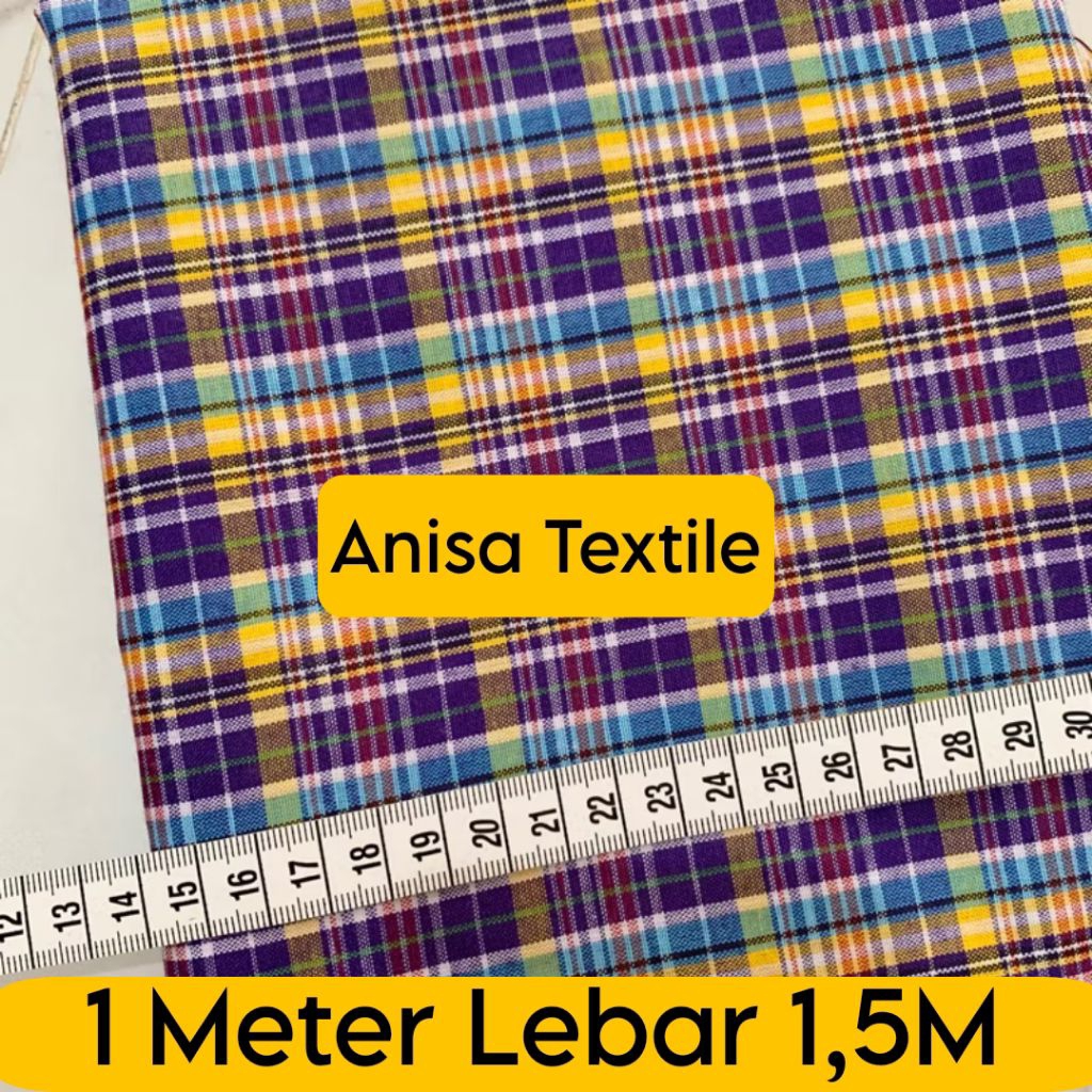 Paling Lengkap Kain Kotak Seragam yarndyed Sekolah Paud/TK kode sk-45 L 150