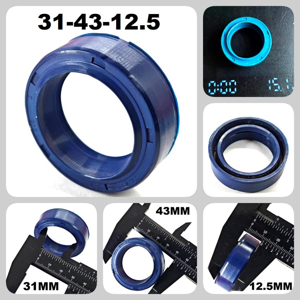 (5E) SEAL 31-43-12.5 BIRU 31 43 12.5 14.5 31x43x12.5x14.5 sil shock depan shockbreaker binter mercy 