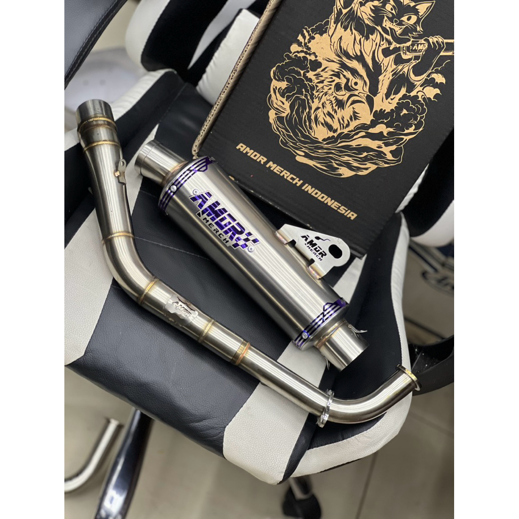 (Grade A sirongge v2 racing purple) knalpot amor merch tipe sirongge style