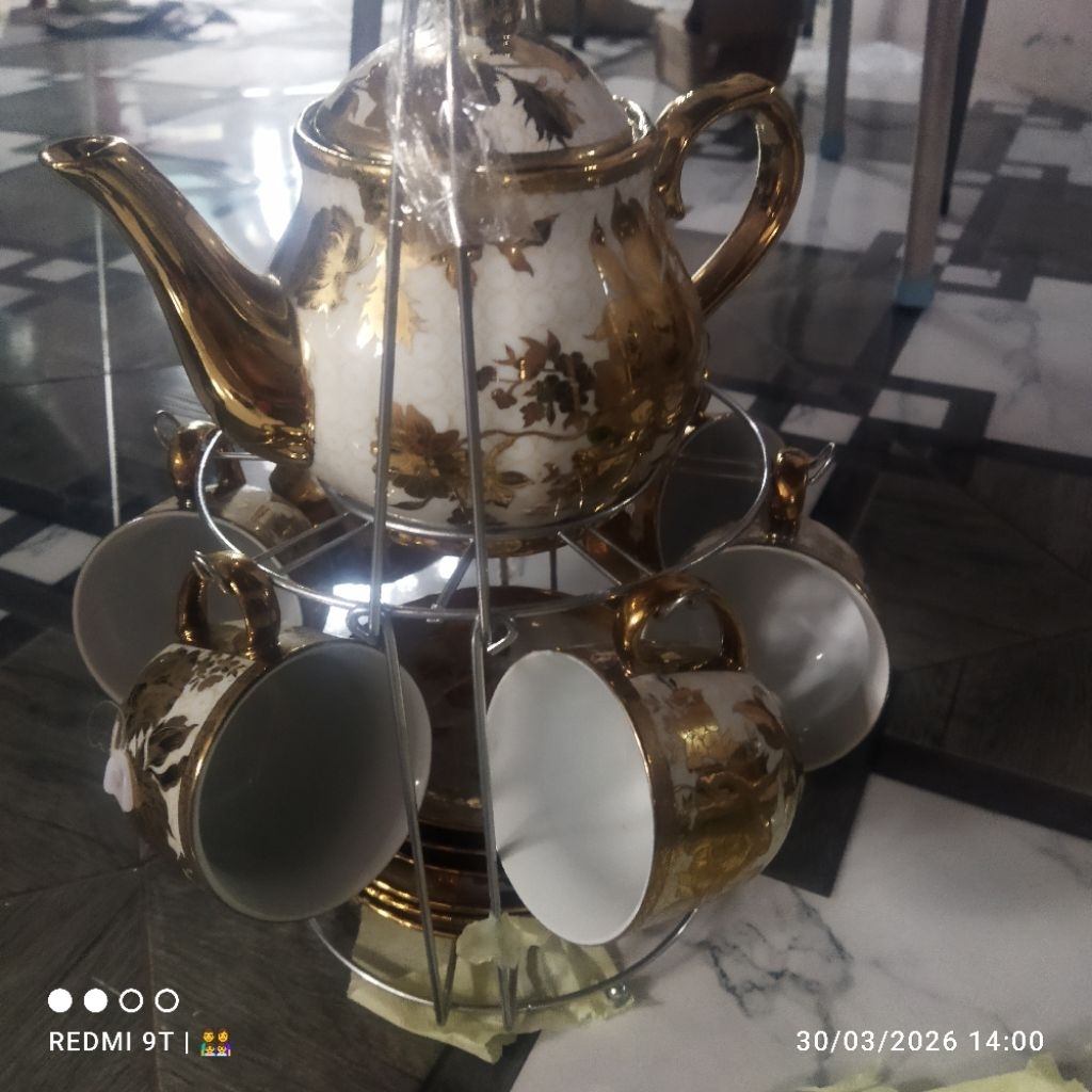 Teko set Keramik Picasso Cantik