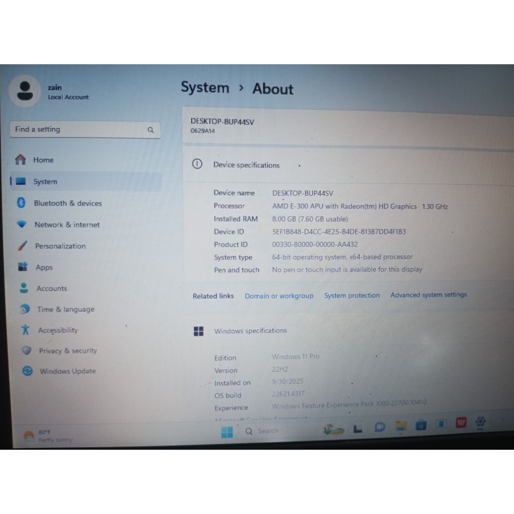 Laptop Lenovo Thinpad Ram 8