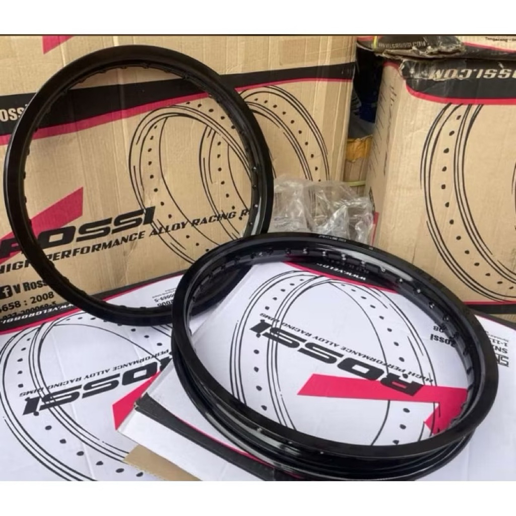 velg rossi ring 17 ukuran 140 warna hitam glossy