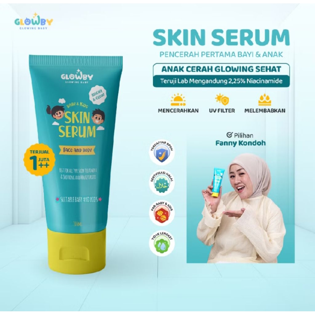 READY STOCK Glowby Skin Serum - Mencerahkan & Melembapkan Kulit Bayi & Anak 100ml Samarinda
