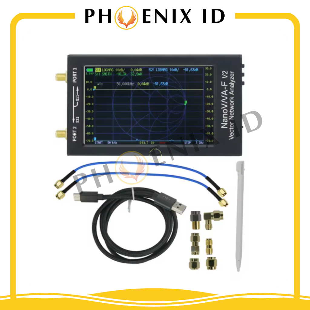 NANOVNA-F V2 50kHz-3GHz Vector Network Analyzer HF VHF UHF WIFI Antenna Analyzer NanoVNA 4.3 inch di