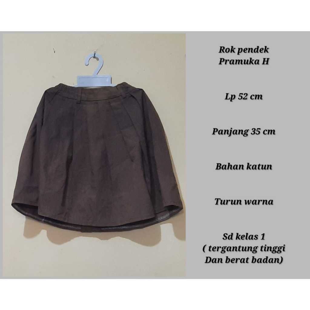 Rok pendek pramuka seragam anak sekolah prelove bawahan anak perempuan murah meriah