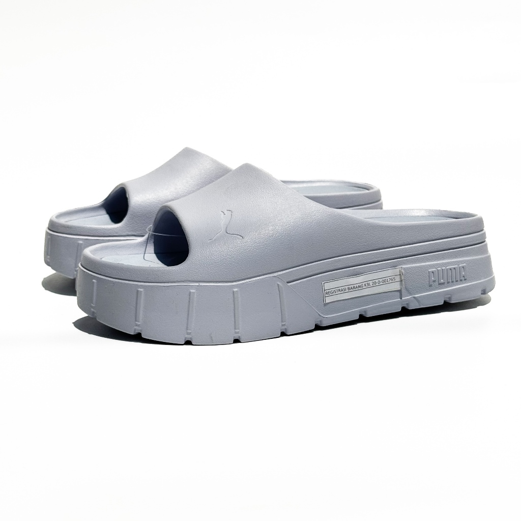 Puma Mayze Stack Injex Wns Original Silver Mist Sandal Sendal Selop Wanita Cewek Women's