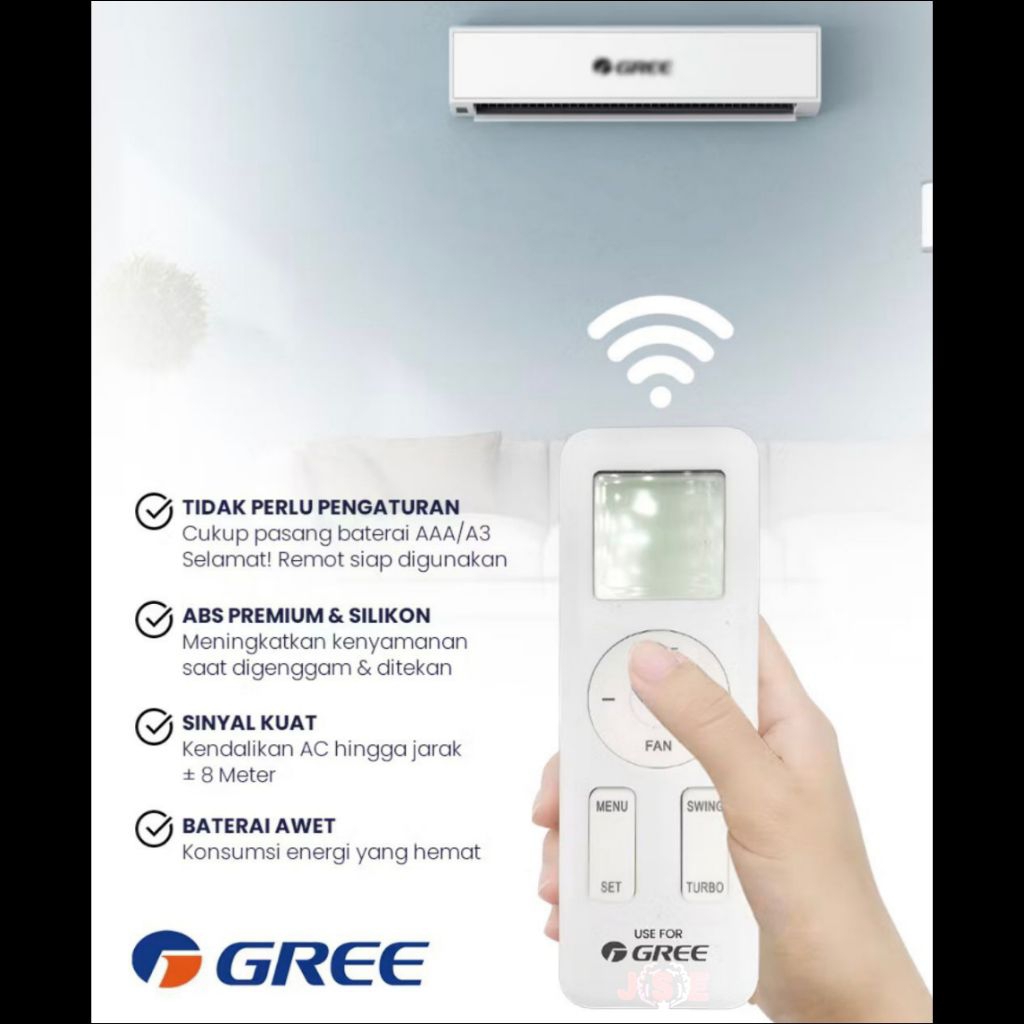 Remote AC GREE YAY1FA GWC-05C3E(S) GWC-07C3E(S) GWC-09C3E(S) GWC-05MOO5 GWC-07MOO5 GWC-09MOO5A GWC-0