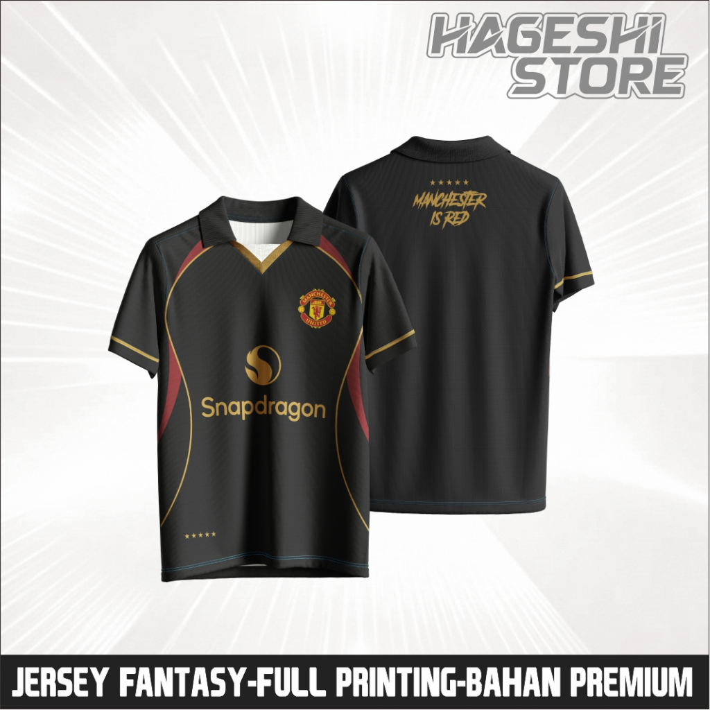 Jersey retro  ||  Jersey vintage manchester united black gold
