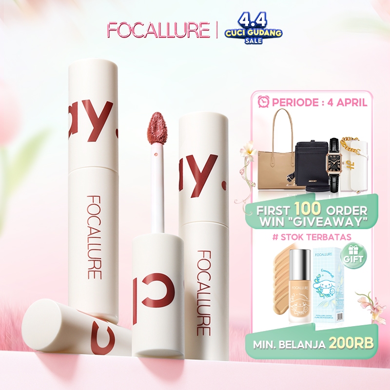 FOCALLURE Lipstik Cream Velvet-Mist Matte Lip Clay #JasmineMeetsRose Kosmetik Bibir
