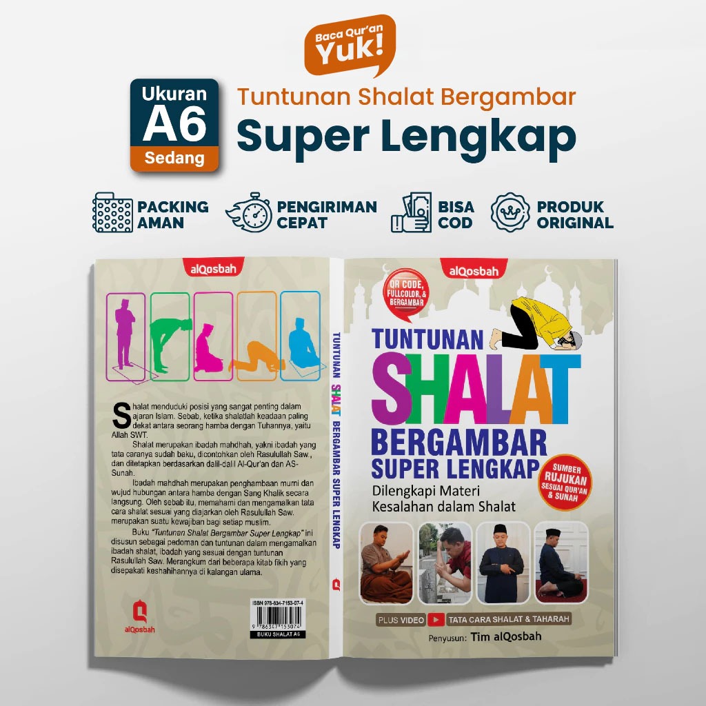 Buku Tuntunan Shalat Bergambar Super Lengkap Ukuran A6 Dilengkapi Materi Kesalahan Dalam Solat Dan V