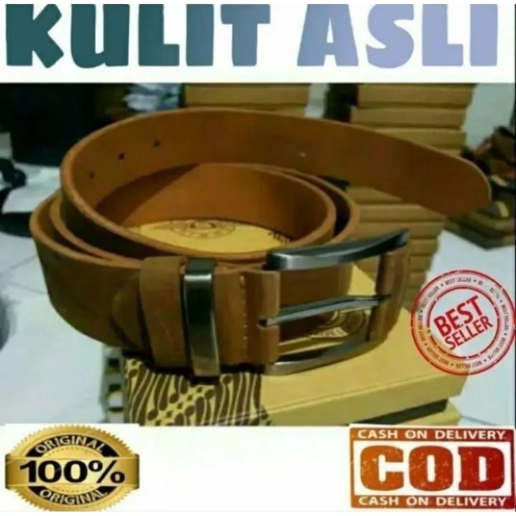 ikat pinggang pria kulit asli selapis original/sabuk pria kulit asli selapis original
