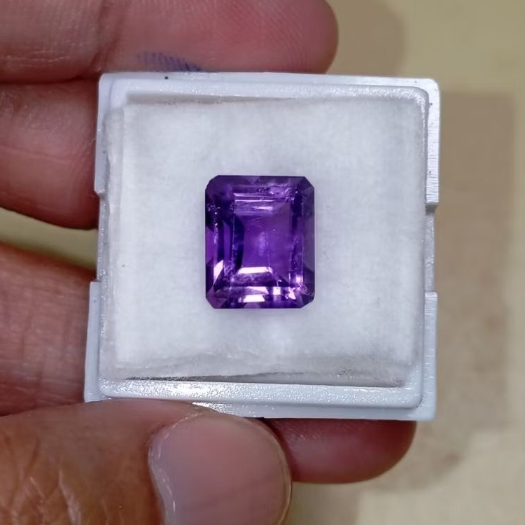 Batu permata natural amethyst + memo GLI