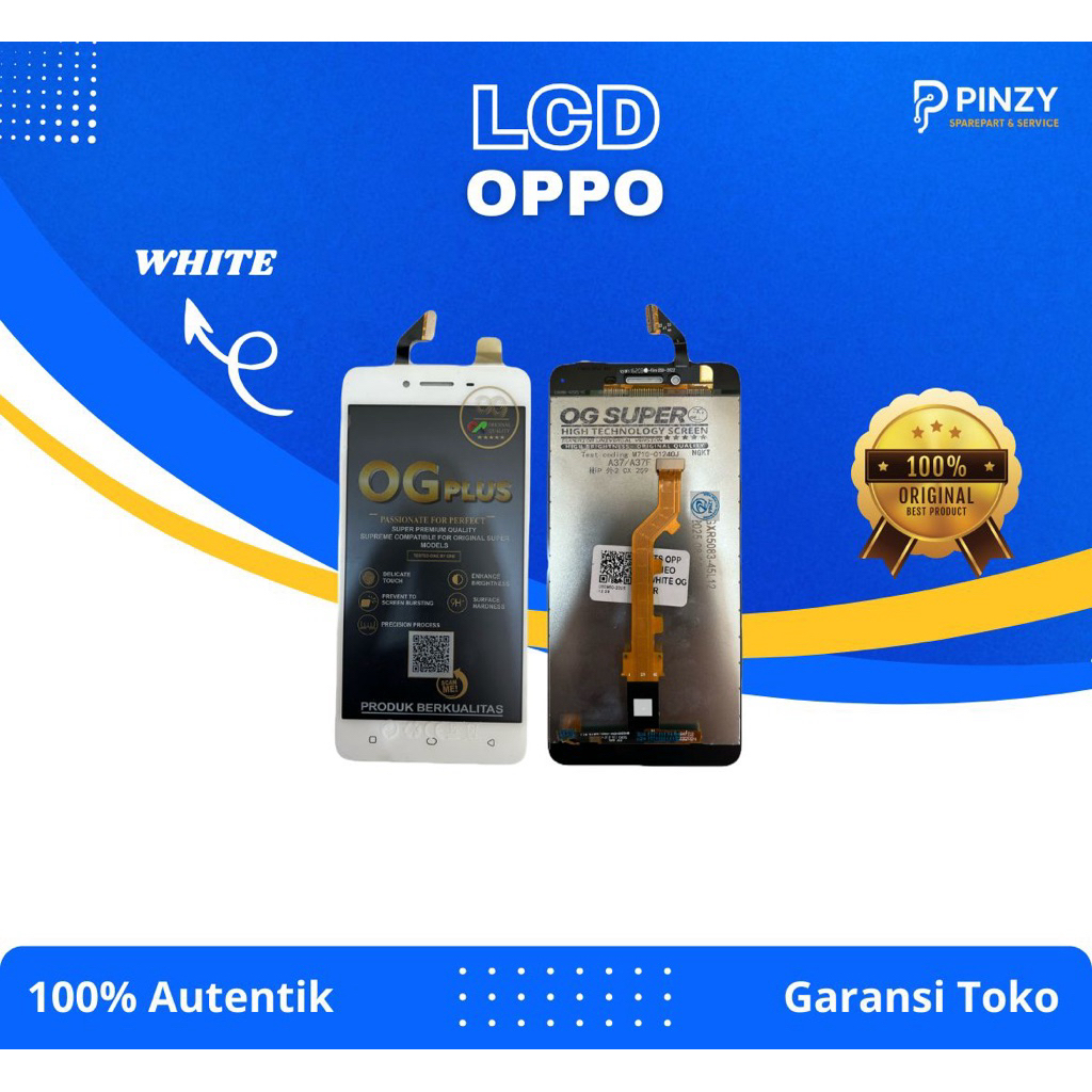 Lcd Touchscreen OPPO A37/A37F/NEO 9 Original OEM Fullset - 100% Original, Kompatibel, Garansi 7 Hari