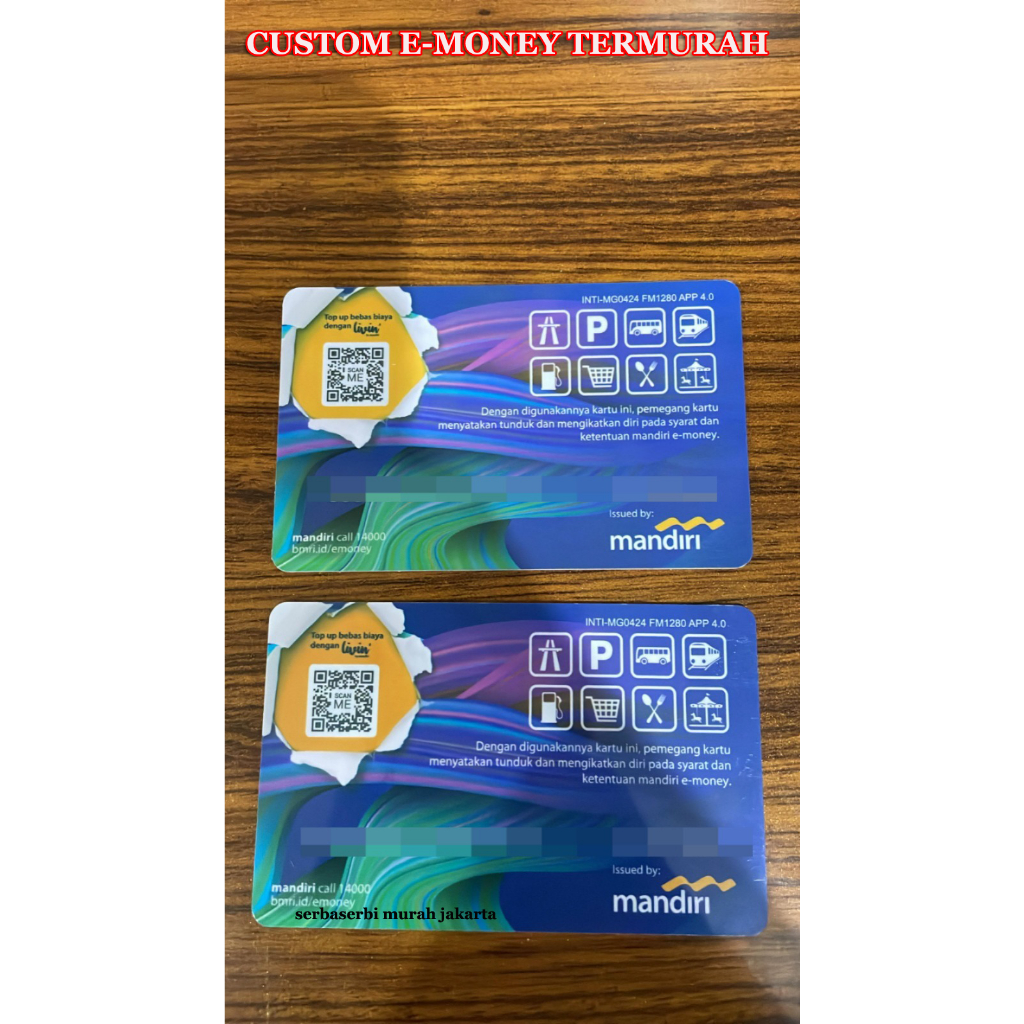 kartu e-money / e-money custom / Kartu toll card mandiri custom logo murah