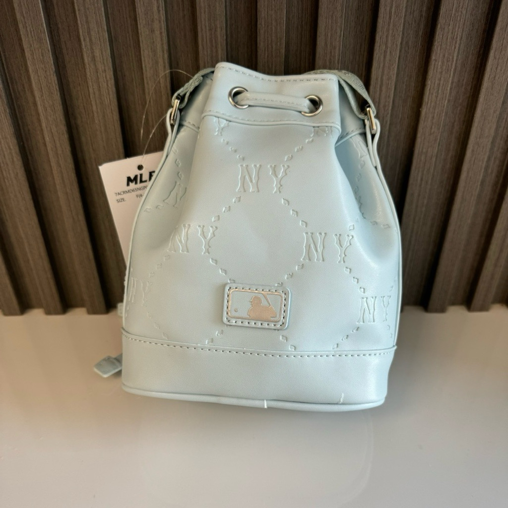 Diskon produk baru NY tas ember biru tas serut tahan air tas kecil MLB selempang wanita