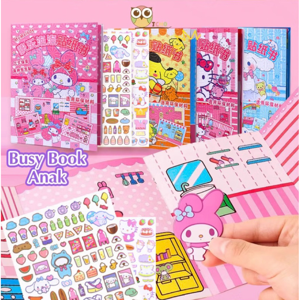 DIY Quiet Book Buku Sticker Lucu 3D Sticker Book Aesthetic Scrapbook