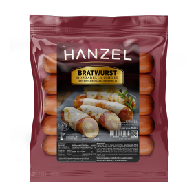 Hanzel Bratwurst Keju 360 Gram - Sosis Keju Lezat