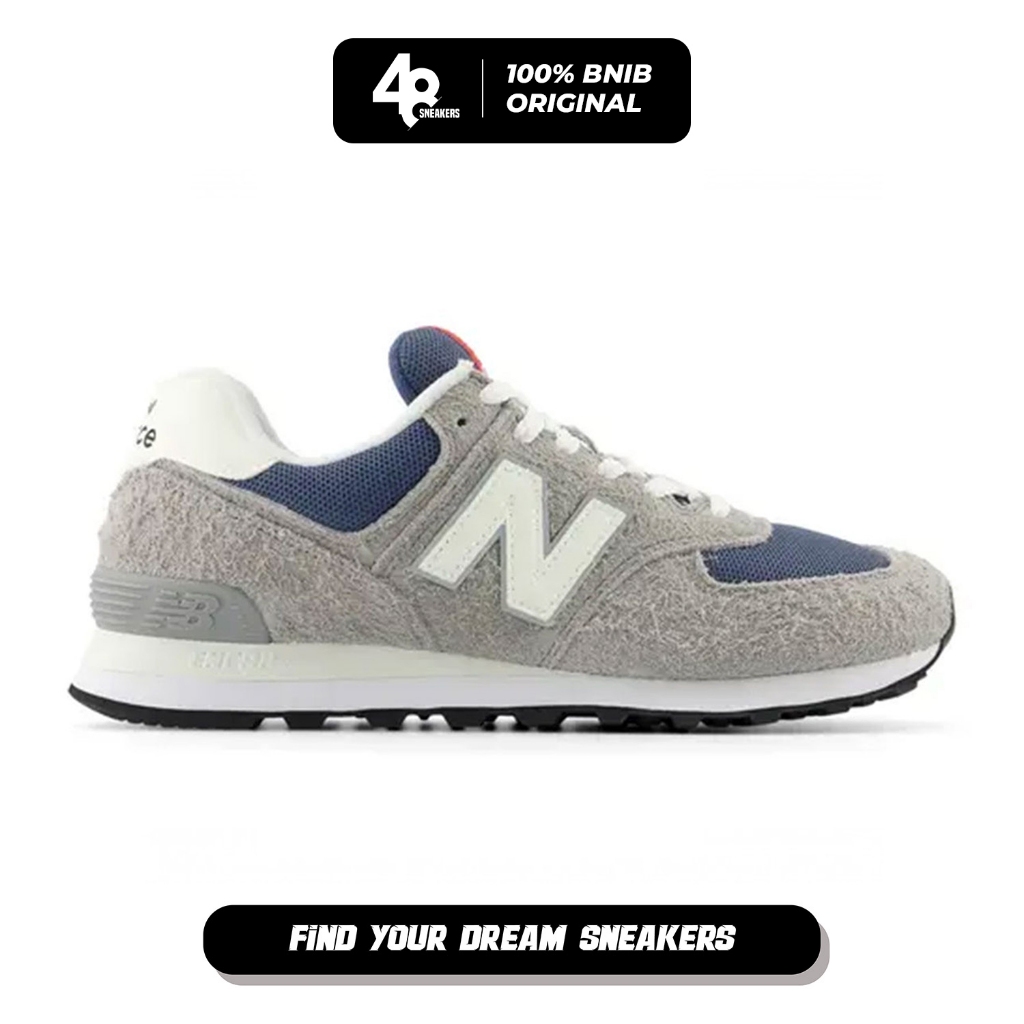 Sepatu Sneakers Unisex NB 574 Grey Navy (U574GWH) Original